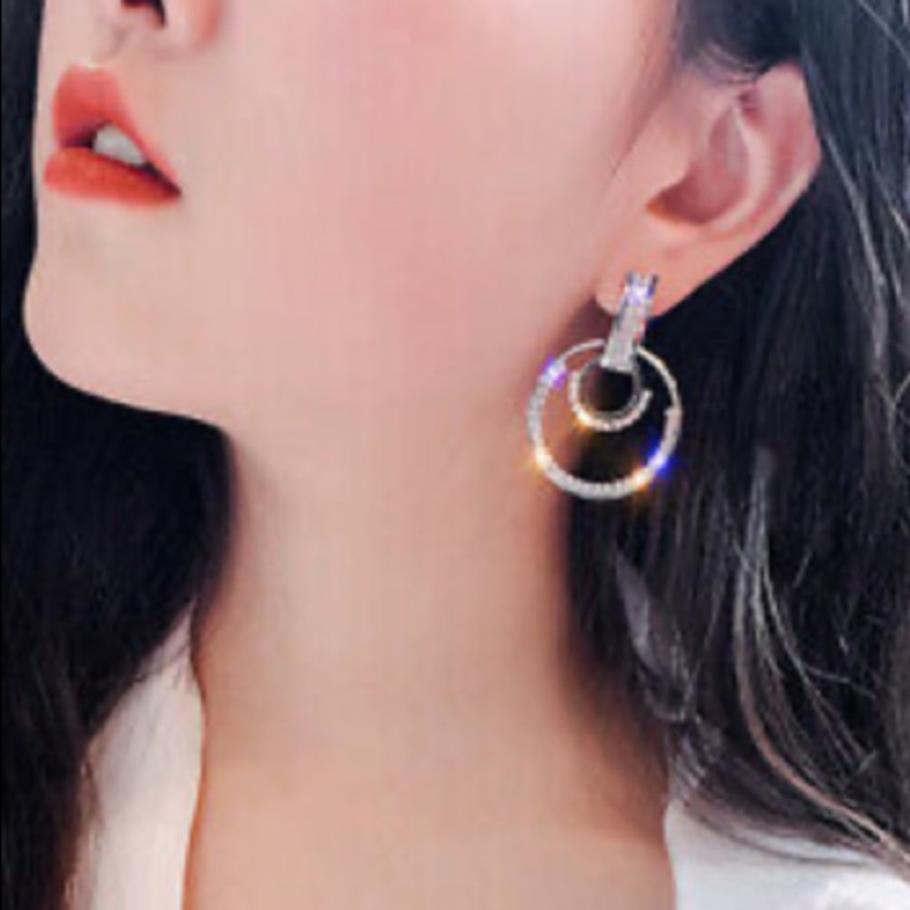 NEW 925 Sterling Silver Hoop Earrings - Picture 2 of 3